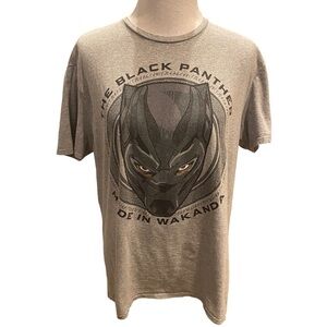 Black Panther Marvel Made in Wakanda Men's Gray Graphic T-Shirt Size Large